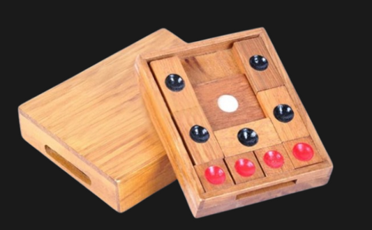 Solution de Casse-Tête en Bois : Âne Rouge (Klotski)